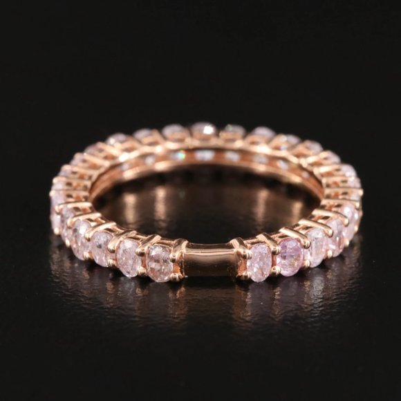 18K Rose Gold 1.80 CTW Pink Diamond Eternity Band - Picture 5 of 7
